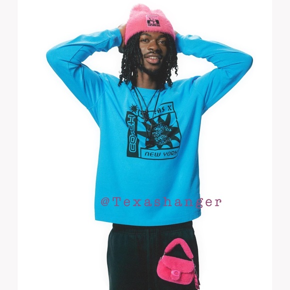 NWT Coach Tabby 12 Lil Nas X Edition Shoulder Bag Silver/Bright Fushia - Picture 5 of 16